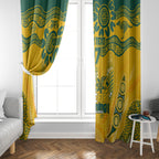 Custom Socceroos NAIDOC Week 2024 Window Curtain Indigenous Burning Fire National Colors
