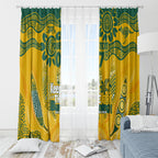 Custom Socceroos NAIDOC Week 2024 Window Curtain Indigenous Burning Fire National Colors