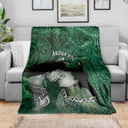 New Zealand Aroha Koe Mama Blanket Maori Hongi - Pounamu