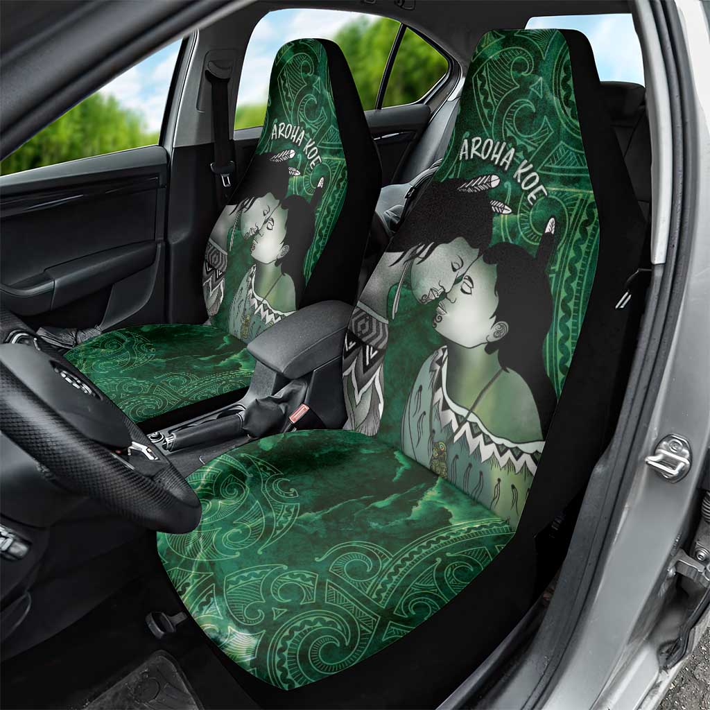 New Zealand Aroha Koe Mama Car Seat Cover Maori Hongi - Pounamu