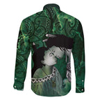 New Zealand Aroha Koe Mama Family Matching Long Sleeve Bodycon Dress and Hawaiian Shirt Maori Hongi - Pounamu