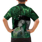 New Zealand Aroha Koe Mama Family Matching Off The Shoulder Long Sleeve Dress and Hawaiian Shirt Maori Hongi - Pounamu