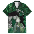 New Zealand Aroha Koe Mama Family Matching Off Shoulder Short Dress and Hawaiian Shirt Maori Hongi - Pounamu