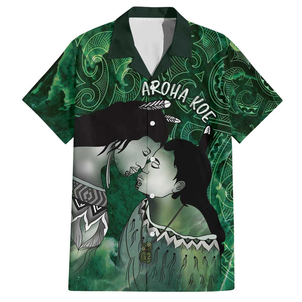 New Zealand Aroha Koe Mama Hawaiian Shirt Maori Hongi - Pounamu