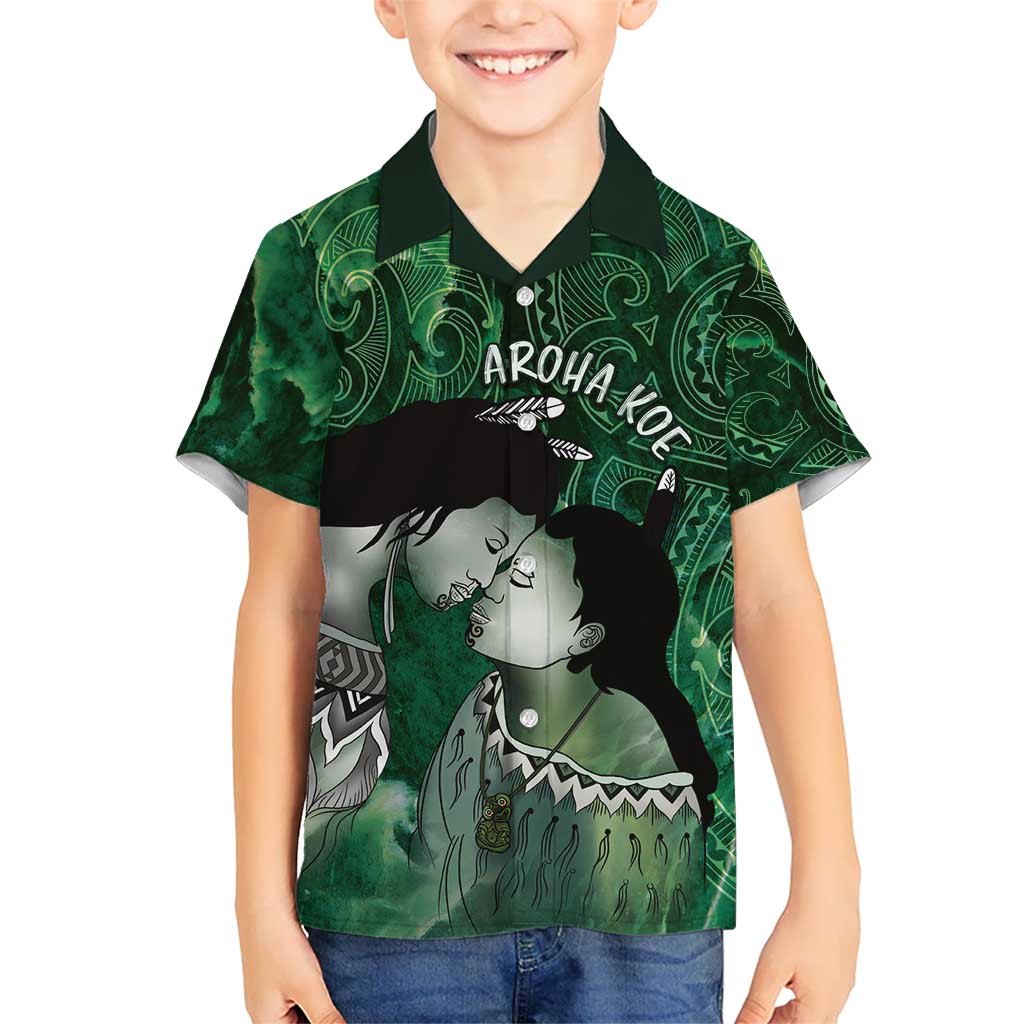 New Zealand Aroha Koe Mama Hawaiian Shirt Maori Hongi - Pounamu