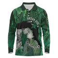 New Zealand Aroha Koe Mama Long Sleeve Polo Shirt Maori Hongi - Pounamu