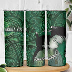 New Zealand Aroha Koe Mama Skinny Tumbler Maori Hongi - Pounamu