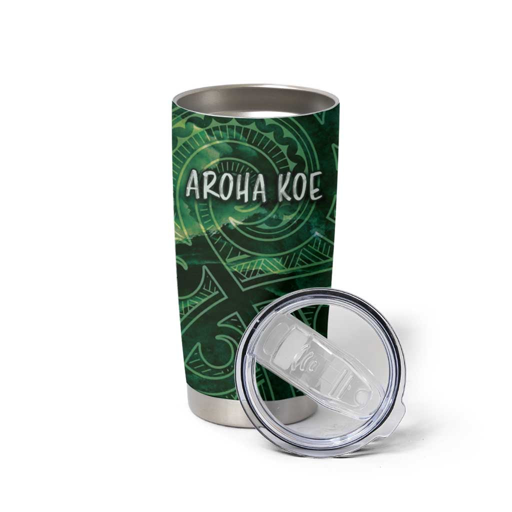 New Zealand Aroha Koe Mama Tumbler Cup Maori Hongi - Pounamu