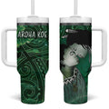 New Zealand Aroha Koe Mama Tumbler With Handle Maori Hongi - Pounamu