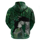 New Zealand Aroha Koe Mama Zip Hoodie Maori Hongi - Pounamu
