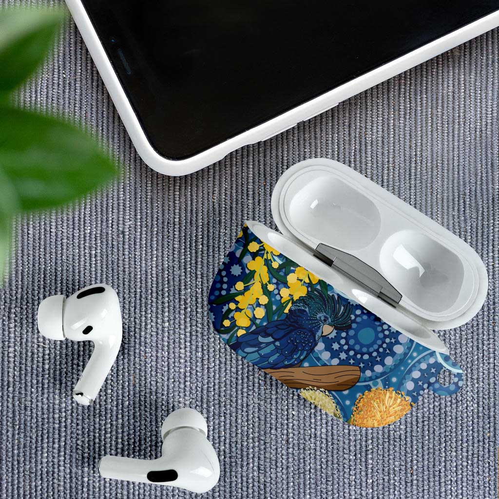 Black Cockatoo Australia Aboriginal Art AirPods Case NAIDOC Week - Nature Lovers
