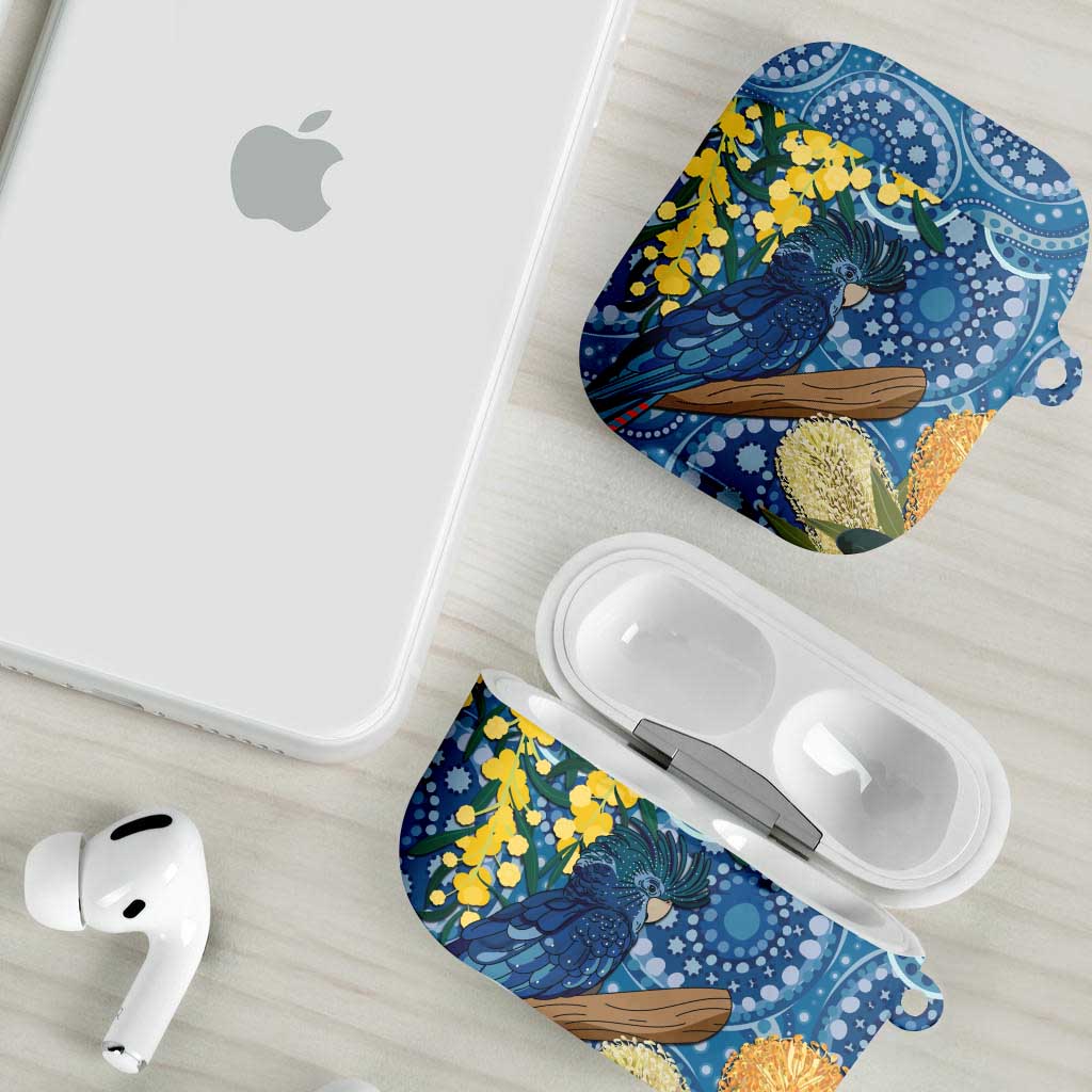 Black Cockatoo Australia Aboriginal Art AirPods Case NAIDOC Week - Nature Lovers