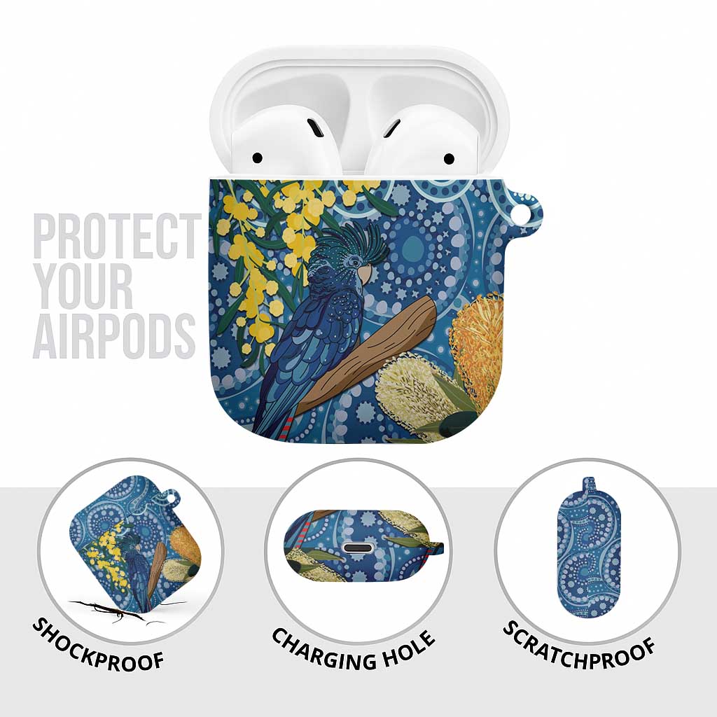 Black Cockatoo Australia Aboriginal Art AirPods Case NAIDOC Week - Nature Lovers