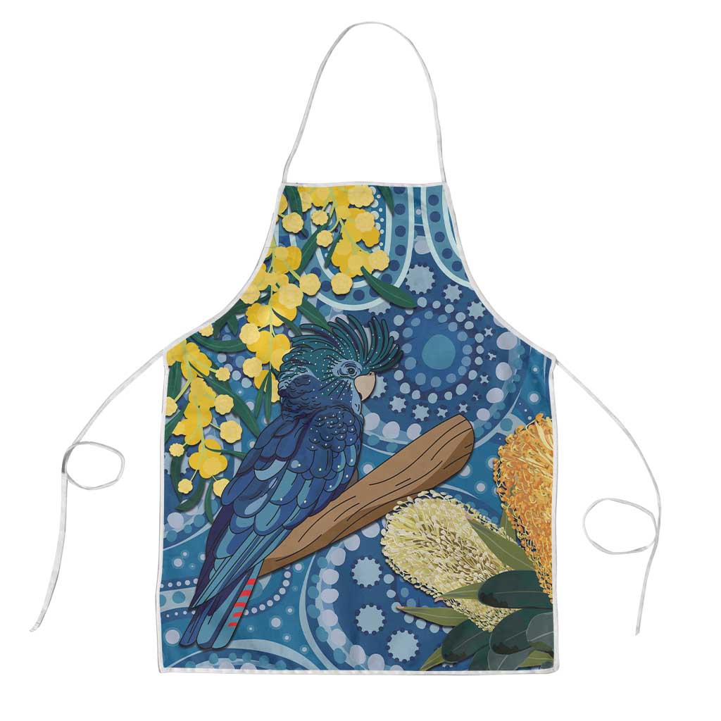 Black Cockatoo Australia Aboriginal Art Apron NAIDOC Week - Nature Lovers