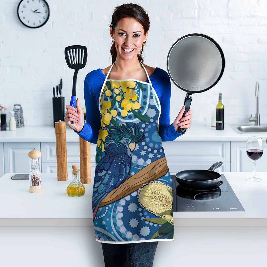 Black Cockatoo Australia Aboriginal Art Apron NAIDOC Week - Nature Lovers