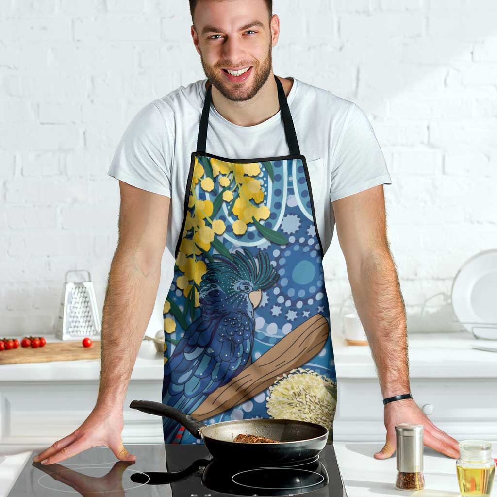 Black Cockatoo Australia Aboriginal Art Apron NAIDOC Week - Nature Lovers