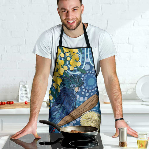 Black Cockatoo Australia Aboriginal Art Apron NAIDOC Week - Nature Lovers