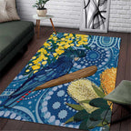 Black Cockatoo Australia Aboriginal Art Area Rug NAIDOC Week - Nature Lovers