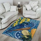 Black Cockatoo Australia Aboriginal Art Area Rug NAIDOC Week - Nature Lovers