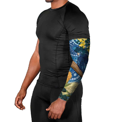 Black Cockatoo Australia Aboriginal Art Arm Sleeves NAIDOC Week - Nature Lovers