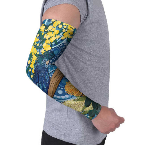 Black Cockatoo Australia Aboriginal Art Arm Sleeves NAIDOC Week - Nature Lovers