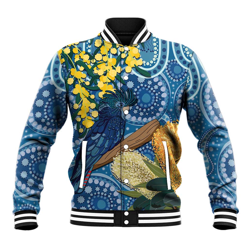 Black Cockatoo Australia Aboriginal Art Baseball Jacket NAIDOC Week - Nature Lovers