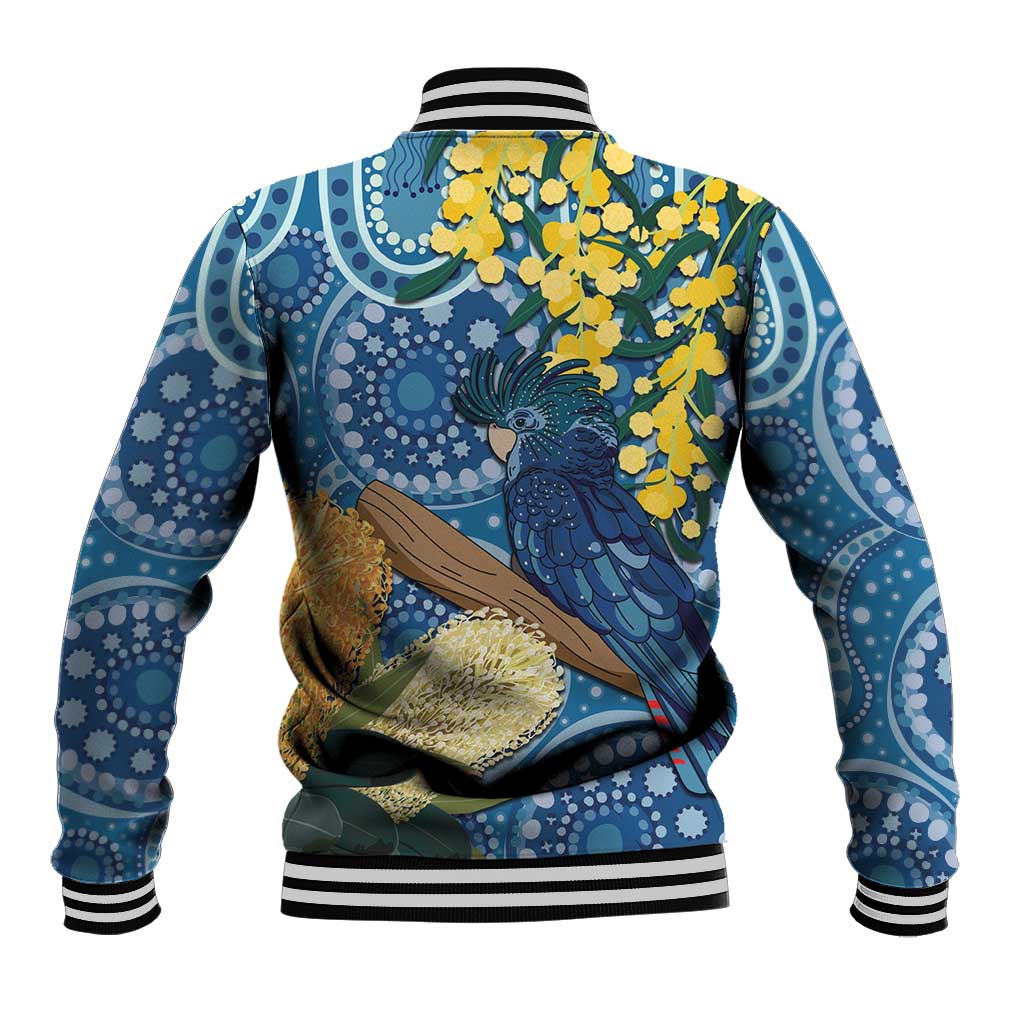 Black Cockatoo Australia Aboriginal Art Baseball Jacket NAIDOC Week - Nature Lovers