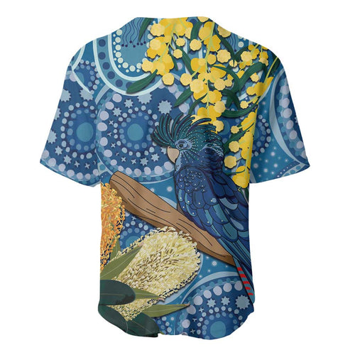 Black Cockatoo Australia Aboriginal Art Baseball Jersey NAIDOC Week - Nature Lovers