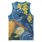 Black Cockatoo Australia Aboriginal Art Basketball Jersey NAIDOC Week - Nature Lovers