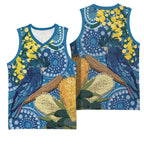 Black Cockatoo Australia Aboriginal Art Basketball Jersey NAIDOC Week - Nature Lovers