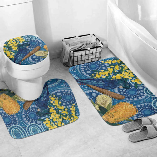 Black Cockatoo Australia Aboriginal Art Bathroom Set NAIDOC Week - Nature Lovers