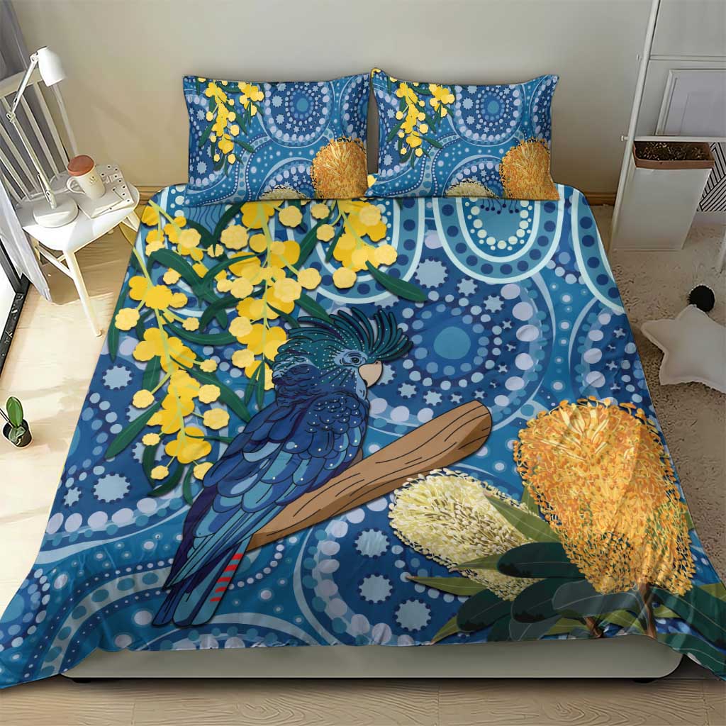 Black Cockatoo Australia Aboriginal Art Bedding Set NAIDOC Week - Nature Lovers