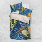 Black Cockatoo Australia Aboriginal Art Bedding Set NAIDOC Week - Nature Lovers