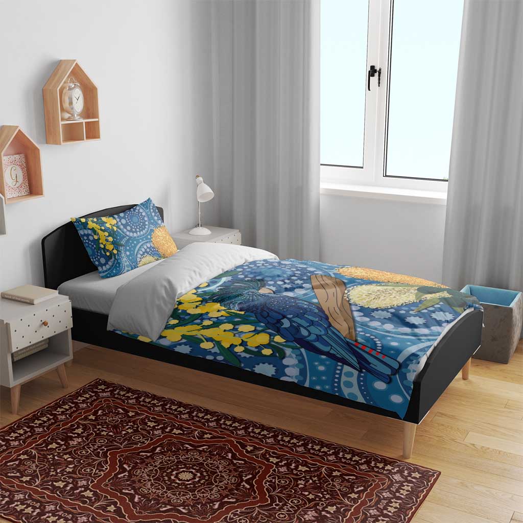 Black Cockatoo Australia Aboriginal Art Bedding Set NAIDOC Week - Nature Lovers