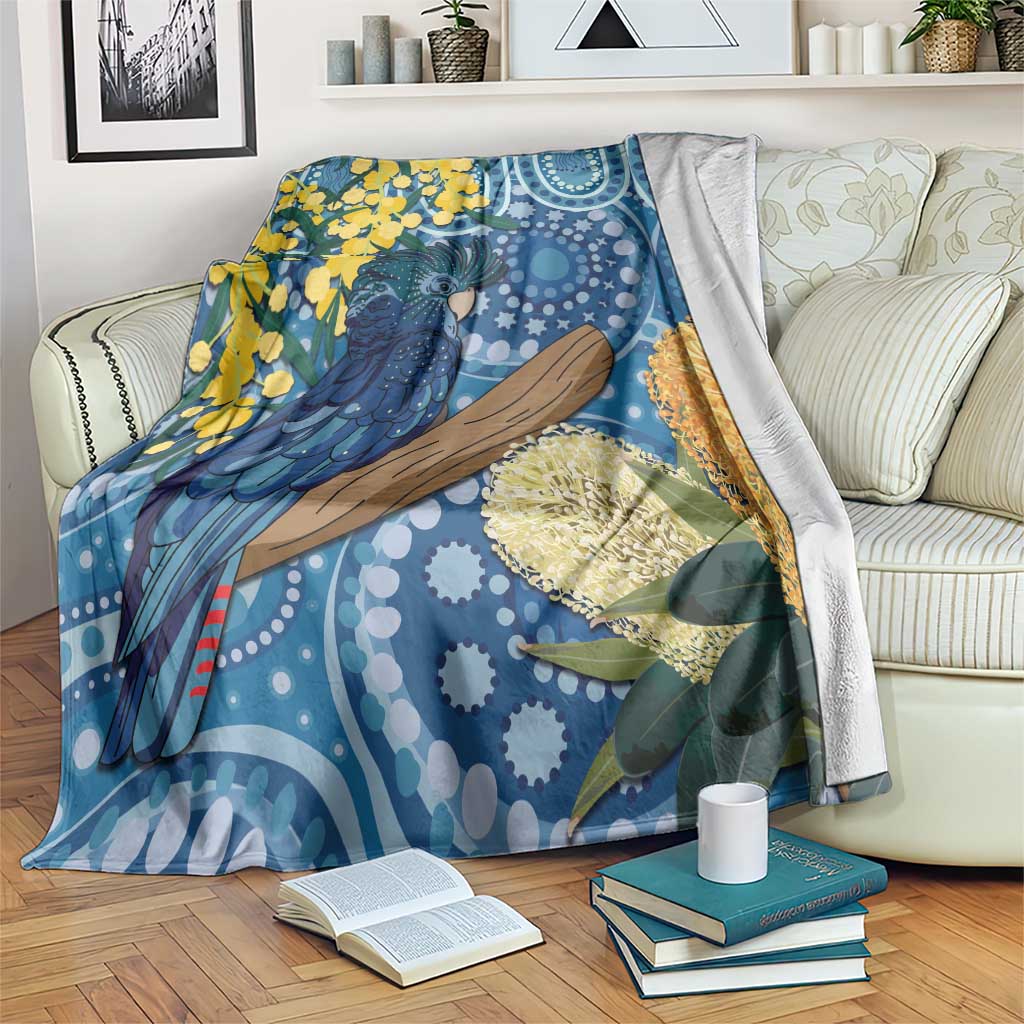 Black Cockatoo Australia Aboriginal Art Blanket NAIDOC Week - Nature Lovers