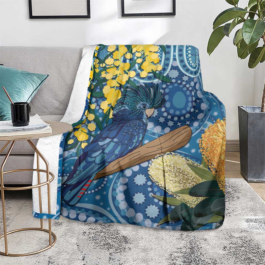 Black Cockatoo Australia Aboriginal Art Blanket NAIDOC Week - Nature Lovers