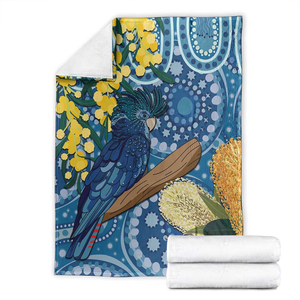 Black Cockatoo Australia Aboriginal Art Blanket NAIDOC Week - Nature Lovers