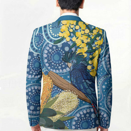 Black Cockatoo Australia Aboriginal Art Blazer NAIDOC Week - Nature Lovers