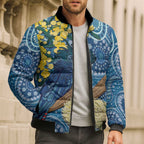 Black Cockatoo Australia Aboriginal Art Bomber Puffer Jacket NAIDOC Week - Nature Lovers