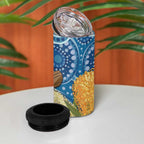 Black Cockatoo Australia Aboriginal Art 4 in 1 Can Cooler Tumbler NAIDOC Week - Nature Lovers
