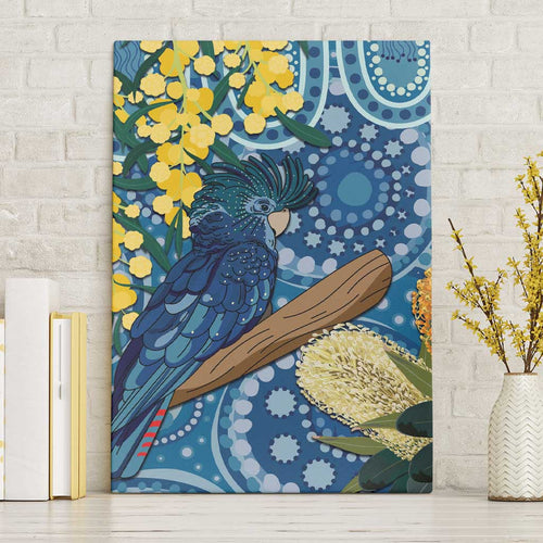 Black Cockatoo Australia Aboriginal Art Canvas Wall Art NAIDOC Week - Nature Lovers
