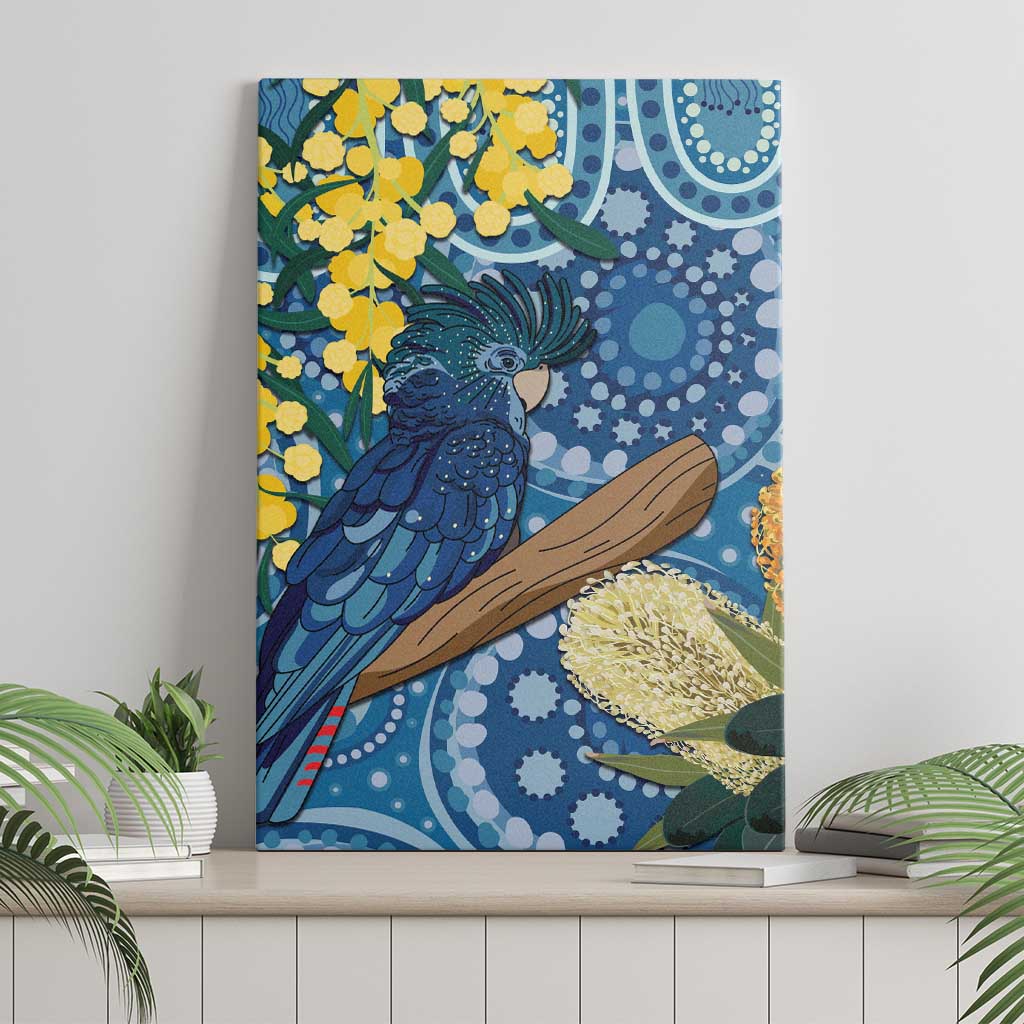 Black Cockatoo Australia Aboriginal Art Canvas Wall Art NAIDOC Week - Nature Lovers
