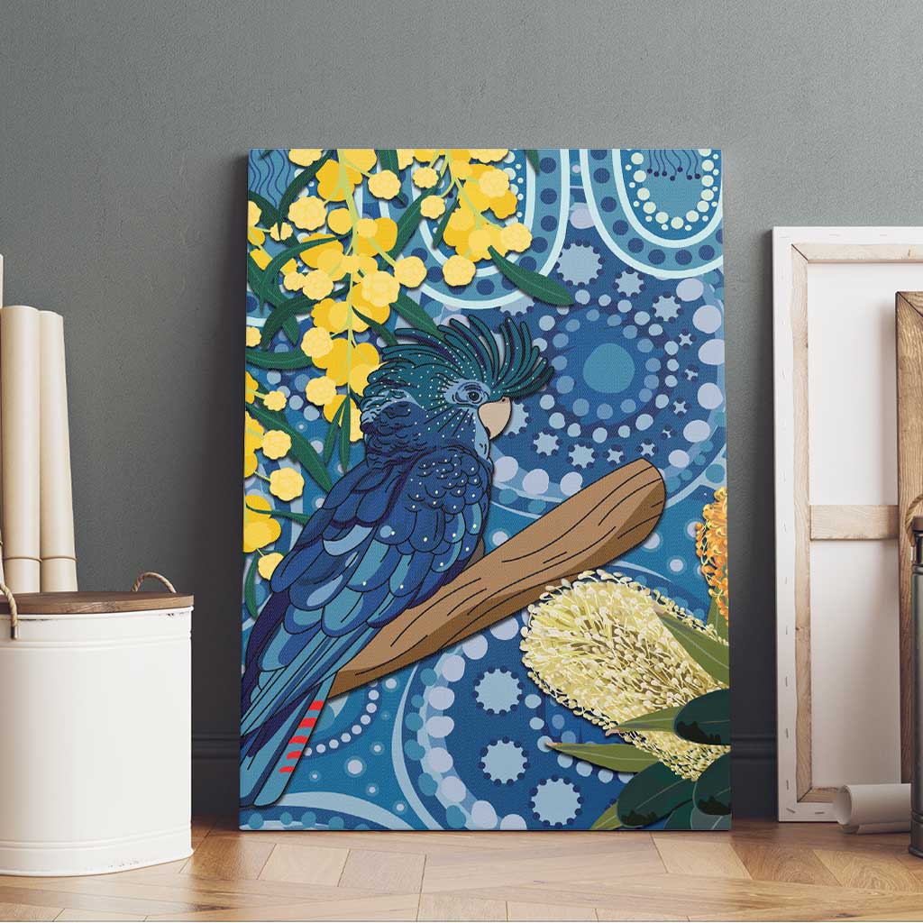 Black Cockatoo Australia Aboriginal Art Canvas Wall Art NAIDOC Week - Nature Lovers