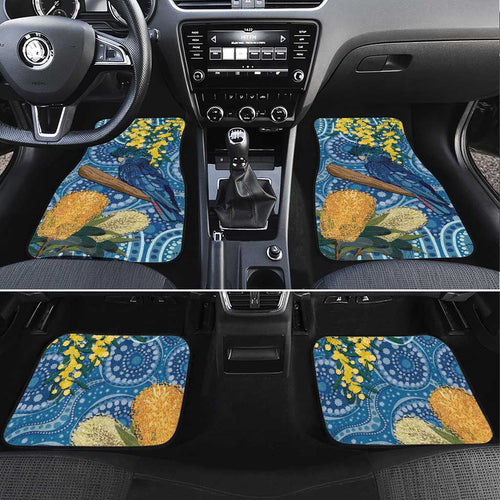 Black Cockatoo Australia Aboriginal Art Car Mats NAIDOC Week - Nature Lovers