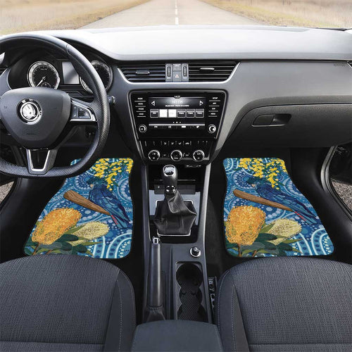 Black Cockatoo Australia Aboriginal Art Car Mats NAIDOC Week - Nature Lovers