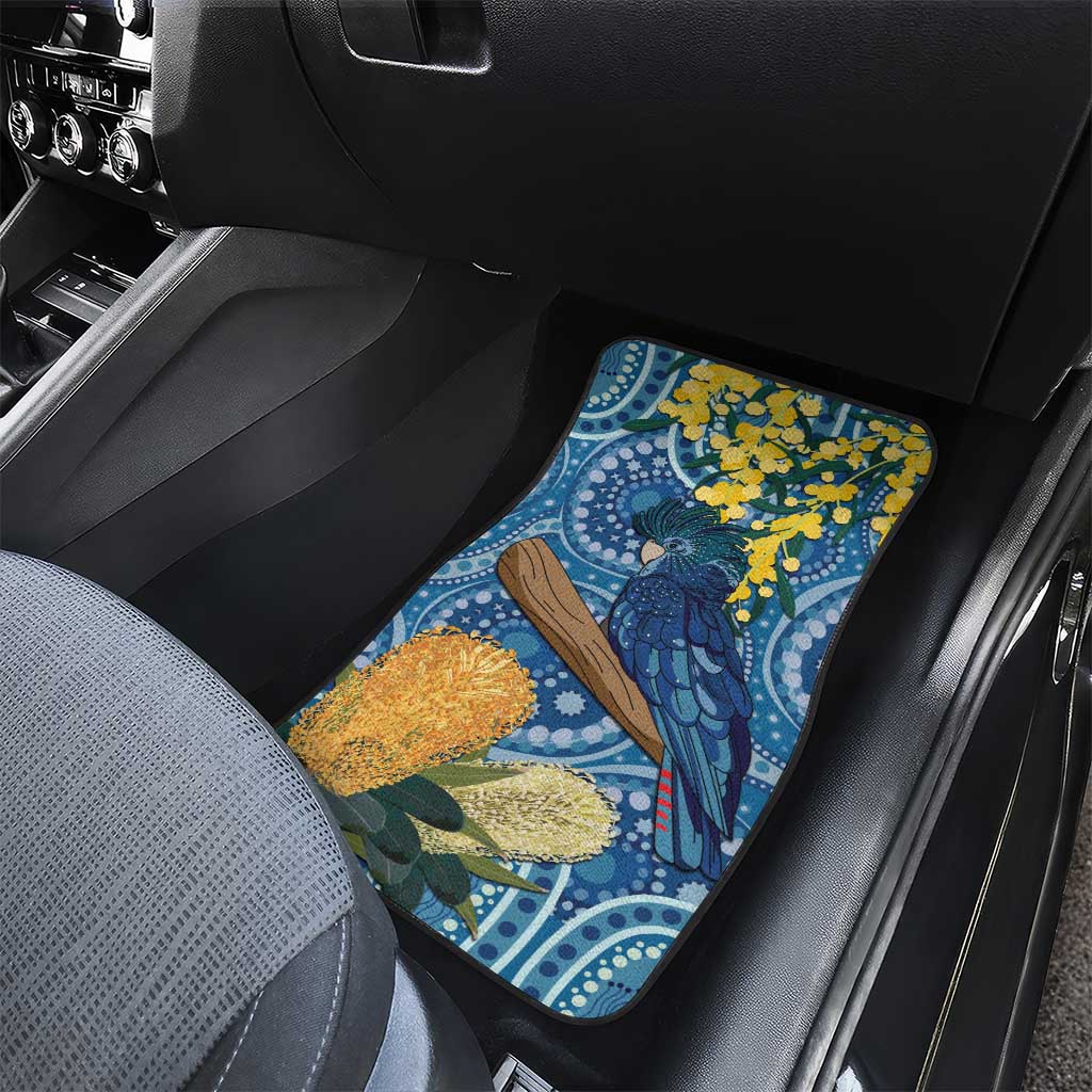 Black Cockatoo Australia Aboriginal Art Car Mats NAIDOC Week - Nature Lovers
