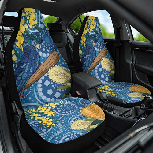 Black Cockatoo Australia Aboriginal Art Car Seat Cover NAIDOC Week - Nature Lovers