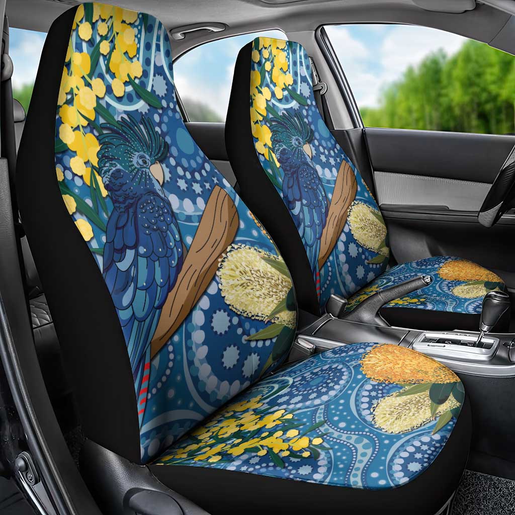 Black Cockatoo Australia Aboriginal Art Car Seat Cover NAIDOC Week - Nature Lovers