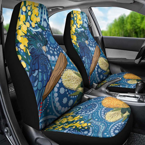 Black Cockatoo Australia Aboriginal Art Car Seat Cover NAIDOC Week - Nature Lovers