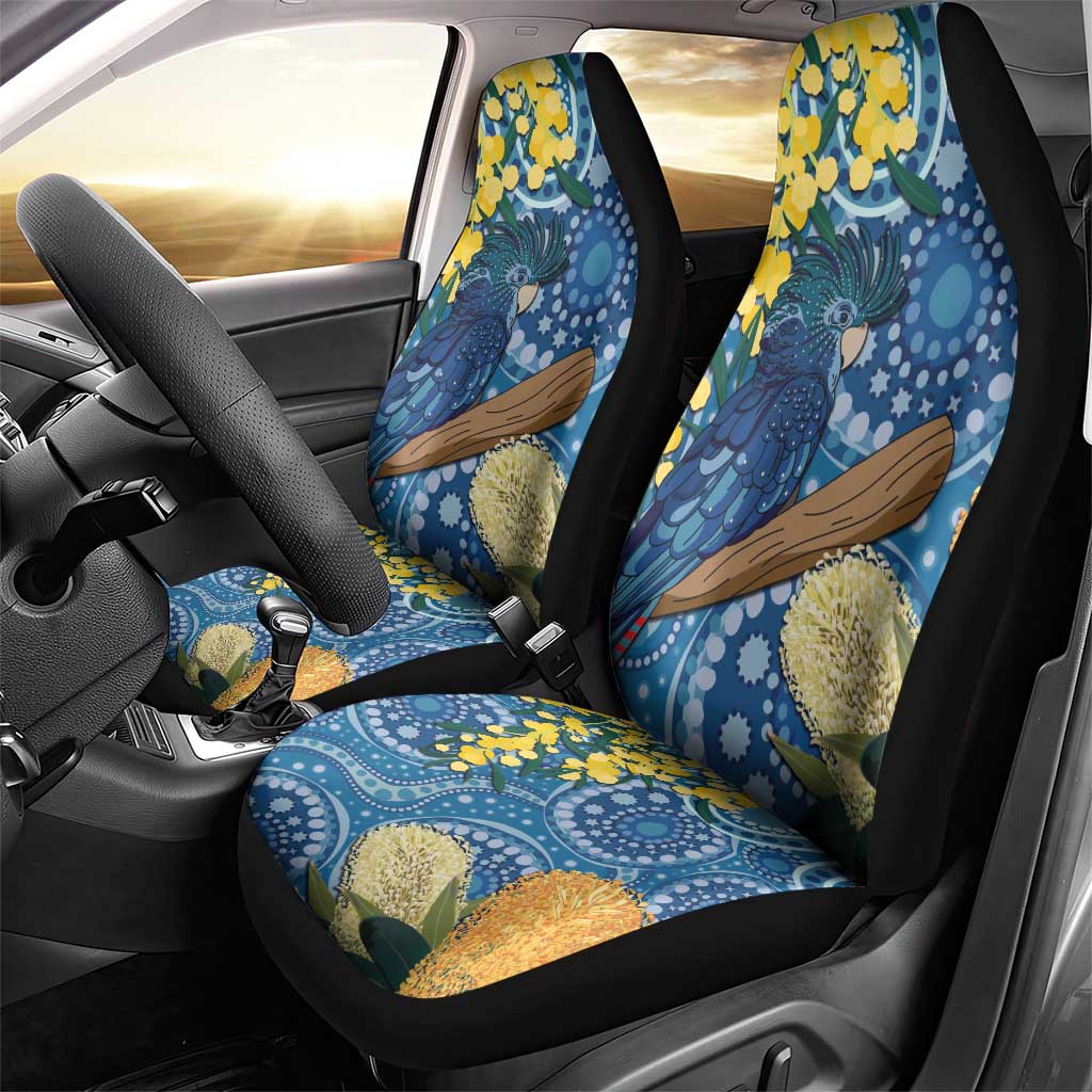 Black Cockatoo Australia Aboriginal Art Car Seat Cover NAIDOC Week - Nature Lovers